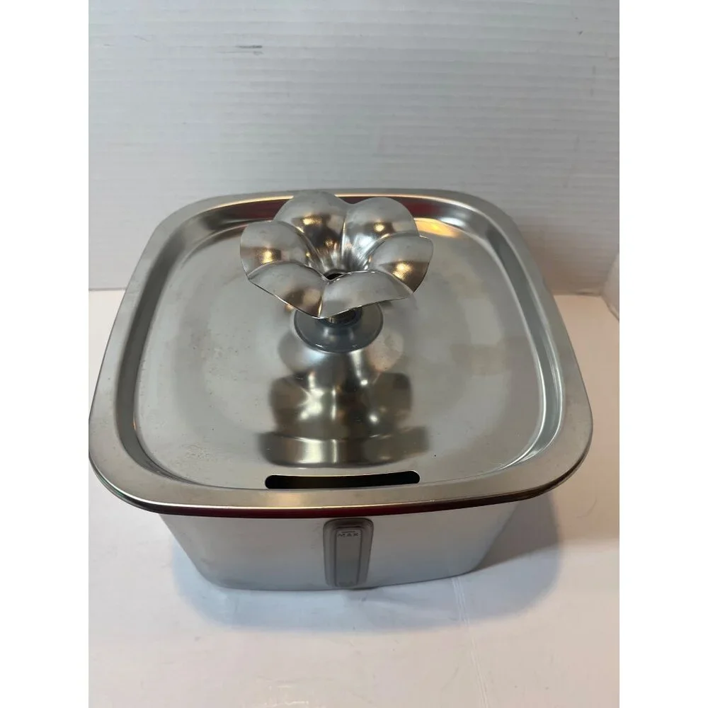 Stainless Steel Filtered Fountain Water Pump Circulation Device for Cats Indoor/